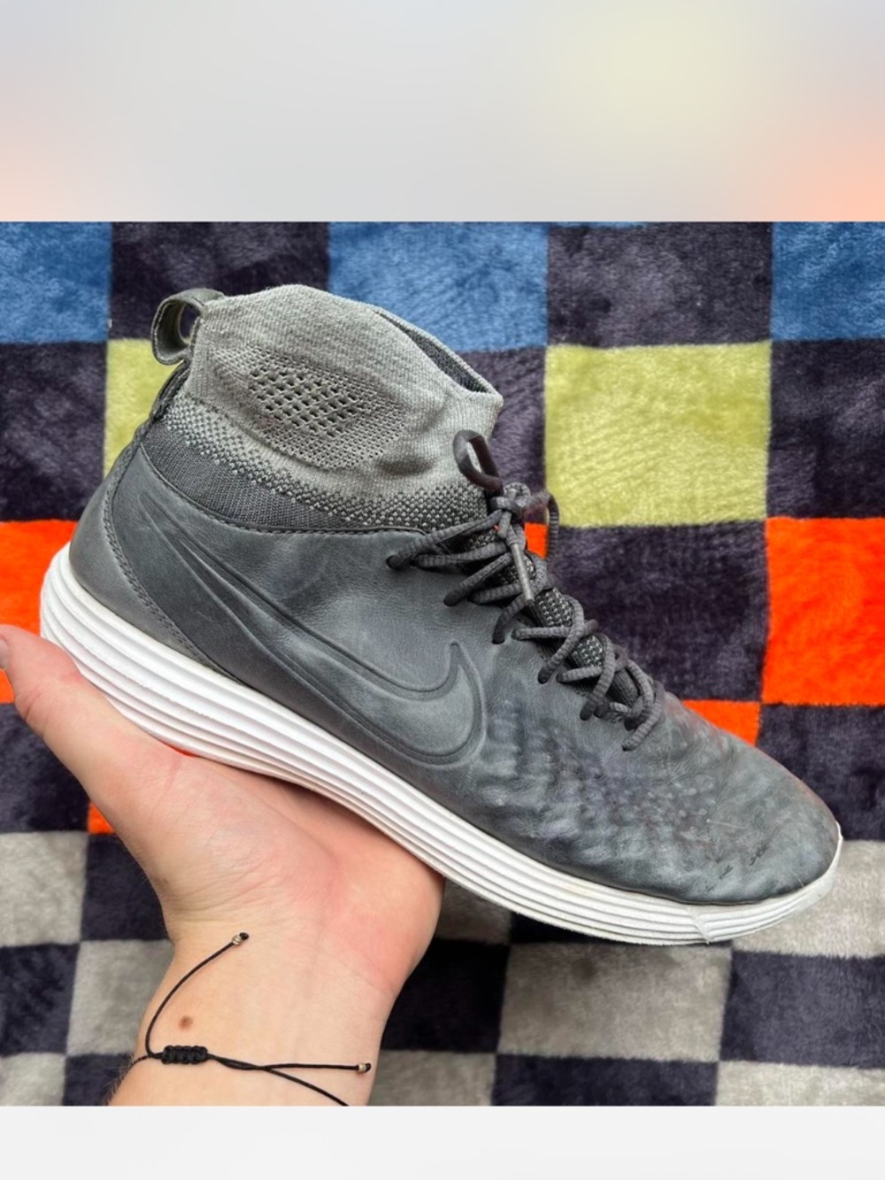 Nike Lunar Magista II FK Athletic Running Sneaker Gray Mens Shoes Size 9.5